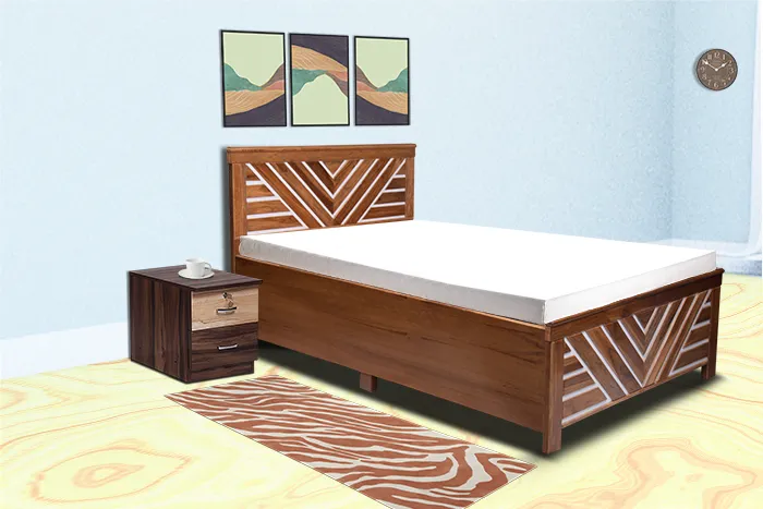 VIVDeal Asymmetric Single Bed